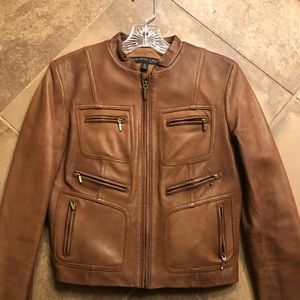 Kenneth Cole leather lined jacket